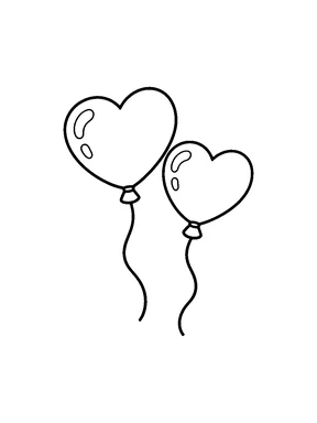 Two heart-shaped birthday balloons.