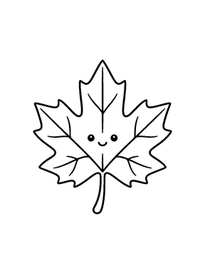 A maple leaf with broad, simple veins.