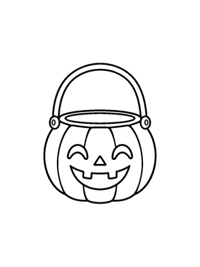 A pumpkin-shaped candy bucket.